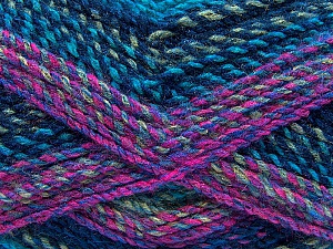 Fiber Content 100% Acrylic, Turquoise, Purple, Navy, Brand Ice Yarns, Fuchsia, Yarn Thickness 4 Medium Worsted, Afghan, Aran, fnt2-46641