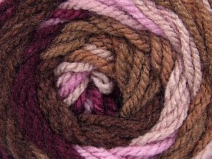 Fiber Content 100% Acrylic, Pink, Maroon, Brand Ice Yarns, Camel, Brown Shades, Yarn Thickness 4 Medium Worsted, Afghan, Aran, fnt2-46964