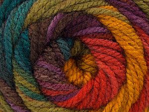 Fiber Content 100% Acrylic, Turquoise, Red, Purple, Brand Ice Yarns, Green Shades, Gold, Yarn Thickness 4 Medium Worsted, Afghan, Aran, fnt2-46968