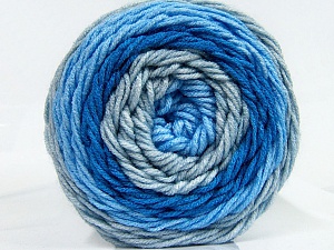 Fiber Content 100% Acrylic, Brand Ice Yarns, Grey, Blue Shades, Yarn Thickness 4 Medium Worsted, Afghan, Aran, fnt2-47078