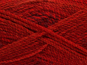 Fiber Content 100% Acrylic, Red, Brand ICE, Burgundy, Yarn Thickness 4 Medium Worsted, Afghan, Aran, fnt2-48329