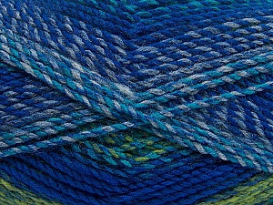 Fiber Content 100% Acrylic, Turquoise, Brand Ice Yarns, Green, Blue, Yarn Thickness 4 Medium Worsted, Afghan, Aran, fnt2-48603