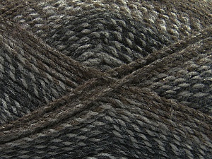 Fiber Content 100% Acrylic, Brand ICE, Grey Shades, Brown, Yarn Thickness 4 Medium Worsted, Afghan, Aran, fnt2-49310