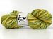 Organic Wool Bulky Hand Paint Green Shades, Gold